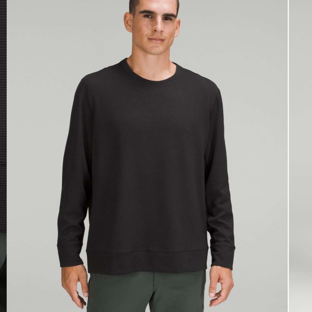 lululemon athletica Black Stitch Shift Crew Sweatshirt